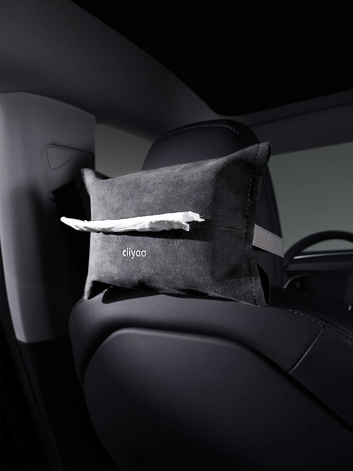 ciiyaa Alcantara Flat Tissue Holder