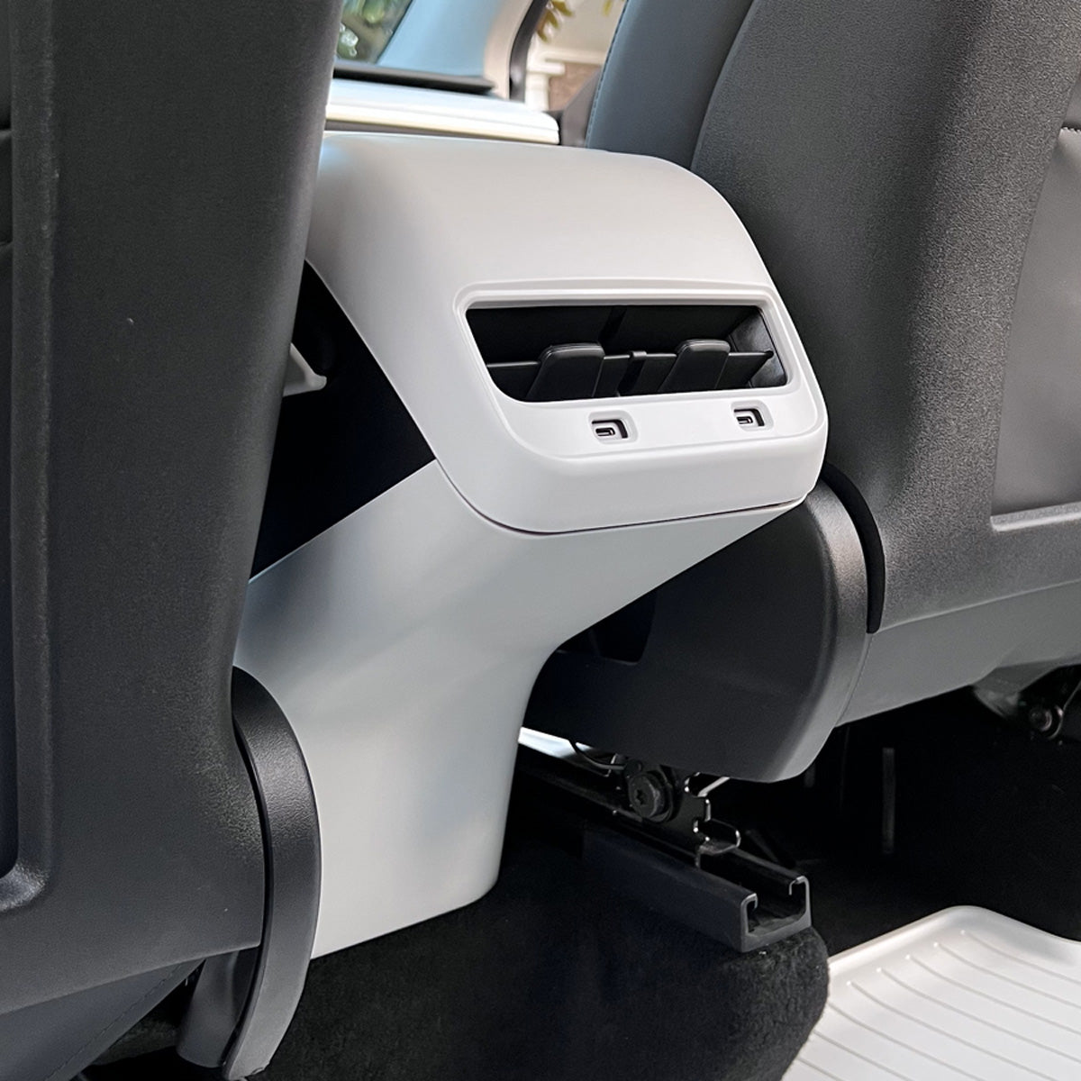 ciiyaa PureDeco Rear Center Console Anti-Kick Cover for Tesla Model 3(21-26) / Y(20-26) (Not Compatible With Y/3 Standard)