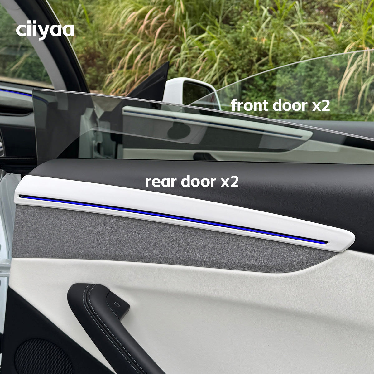 ciiyaa PureDeco Door Cover for Tesla Model Y(20-26) / YL(25-26)