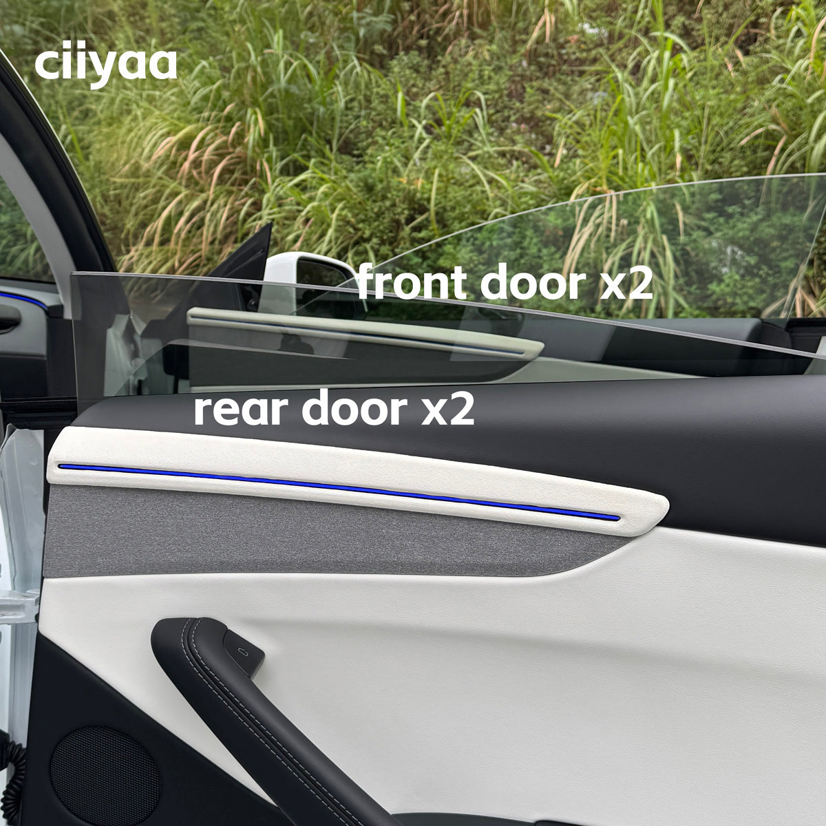 ciiyaa Suede Door Trim for Tesla Model Y(25-26)