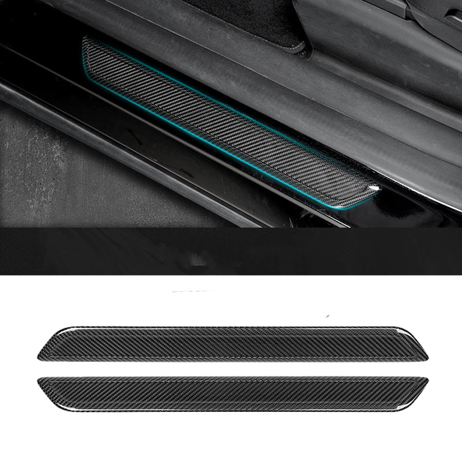 Carbon Fiber Door Sill Protector for Tesla Model Y Juniper 2025