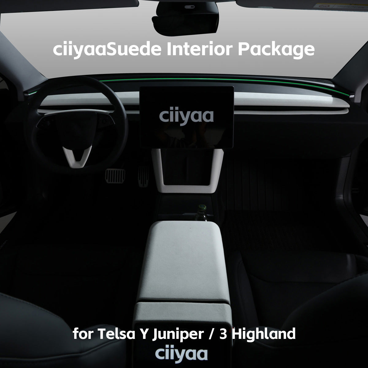 ciiyaa PureDeco Dashboard Vent Trim for Tesla Model 3 Highland 24+ / Y Juniper 25+ / YL(25-26)