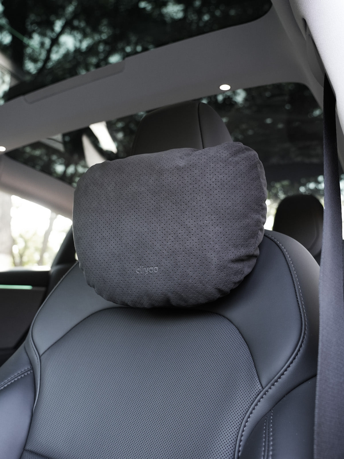 ciiyaa Alcantara Headrest Neck Pillow Lumbar Support