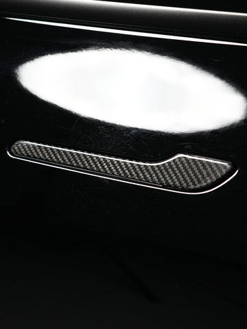 ciiyaa Carbon Fiber Outside Door Handle Sticker for Tesla Model 3 (21-26) / Y (20-26) / YL (25-26)
