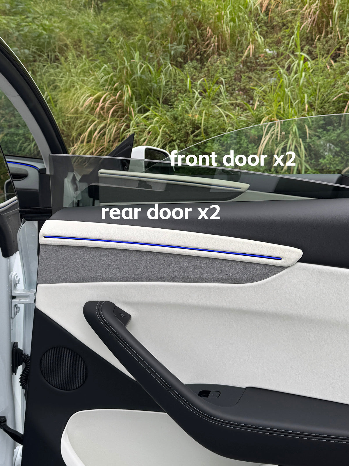 ciiyaa Suede Door Trim for Tesla Model Y(25-26)