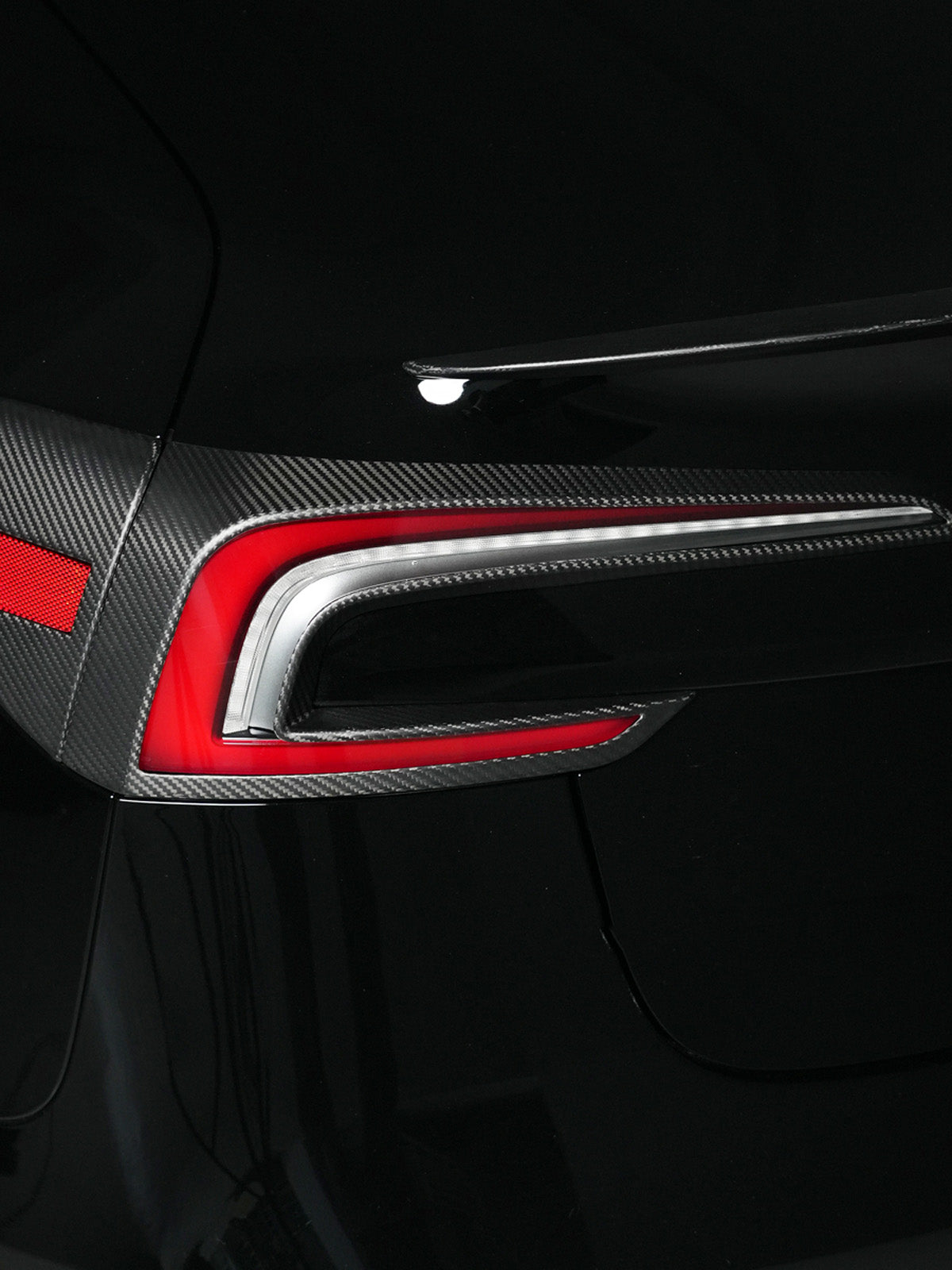 ciiyaa Carbon Fiber Car Tail Light Cover for Tesla Model 3 Highland 24+