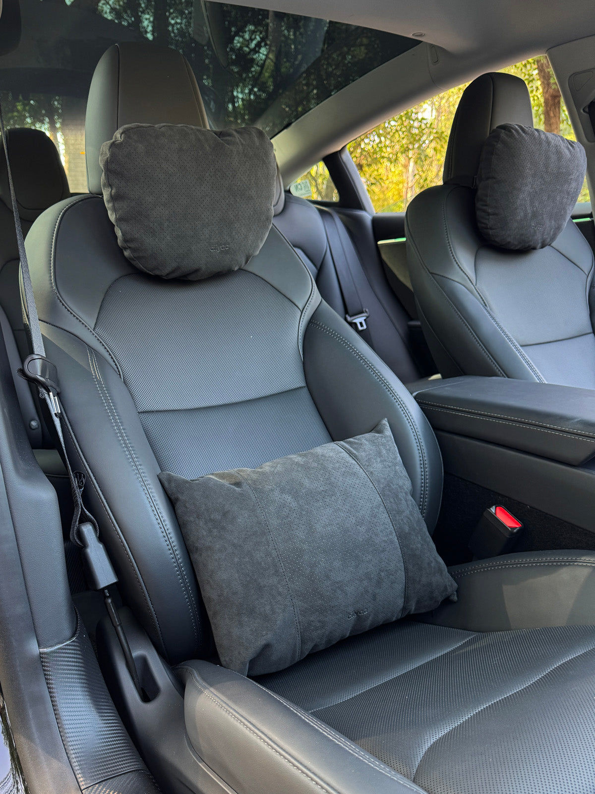 ciiyaa Alcantara Headrest Neck Pillow Lumbar Support