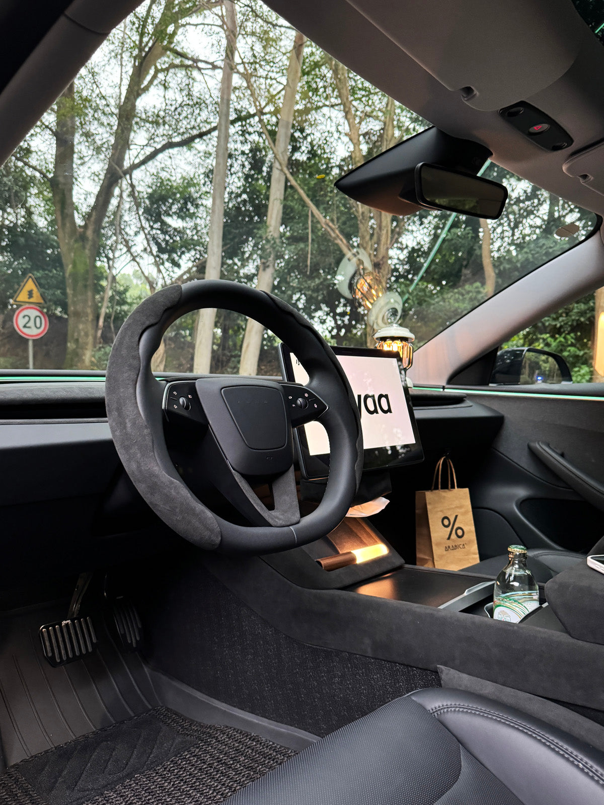 Alcantara Armrest Cover for Tesla Model Y Juniper 2025