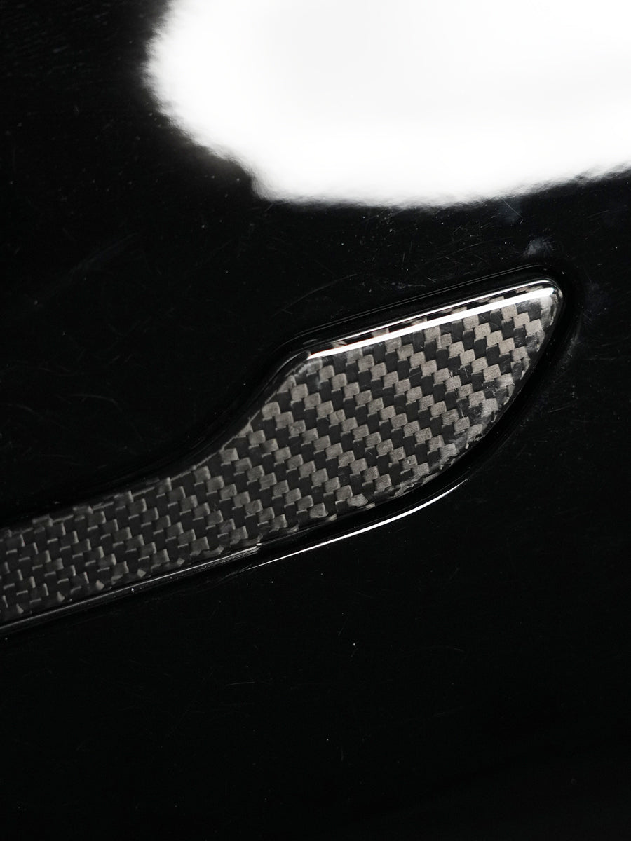 ciiyaa Carbon Fiber Outside Door Handle Sticker for Tesla Model 3 (21-26) / Y (20-26) / YL (25-26)