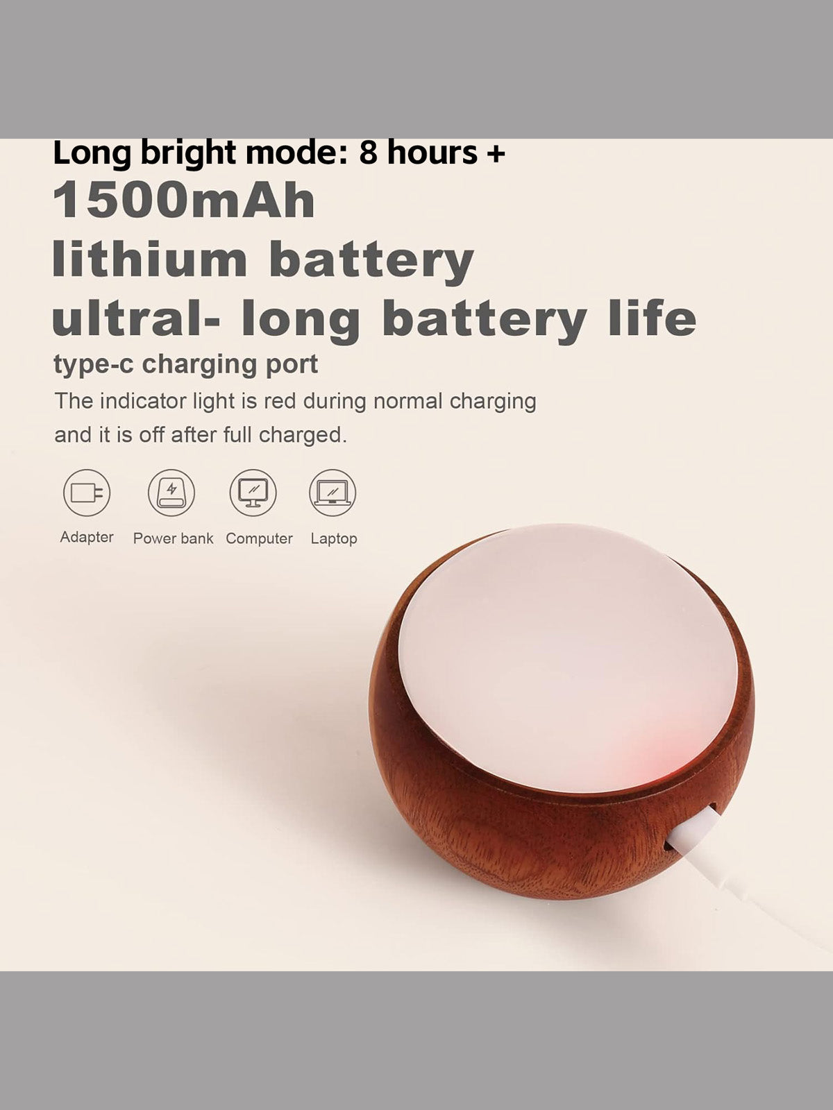 ciiyaa Nature Wood Decor Llight - Ball