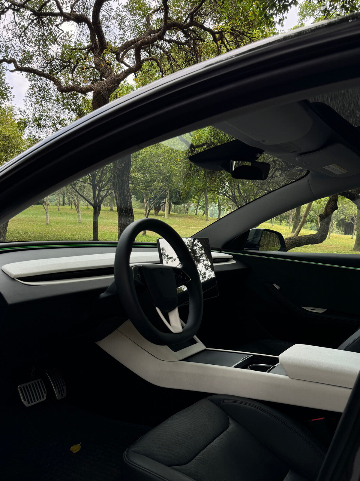 CiyaSuede Back Seat Cup Cover for Tesla Model 3 Highland 24+