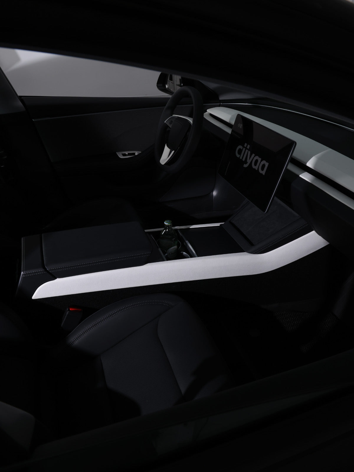 CiyaSuede Center Console Side Trim for Tesla Model 3 Highland 24+ / Y Juniper 25+