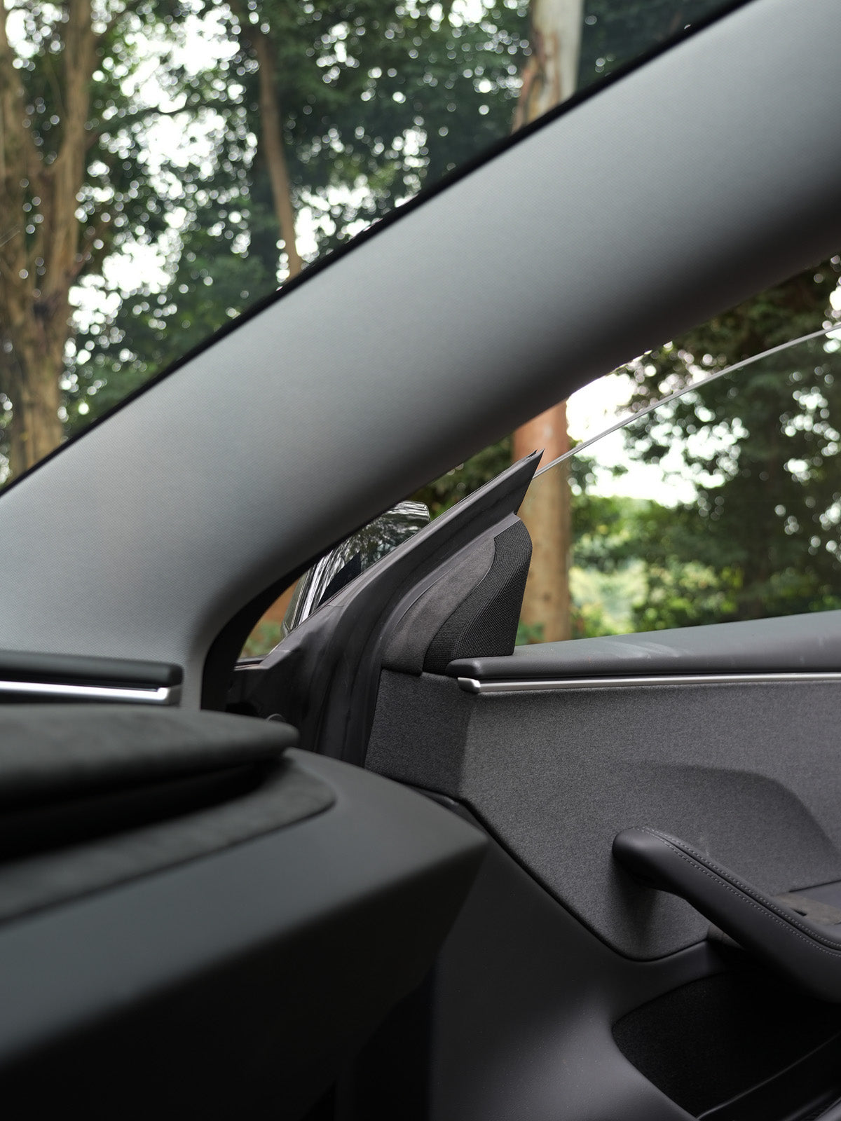 Alcantara Front Door Speaker Trim for Tesla Model 3 Highland 24+ / Y Juniper 25+