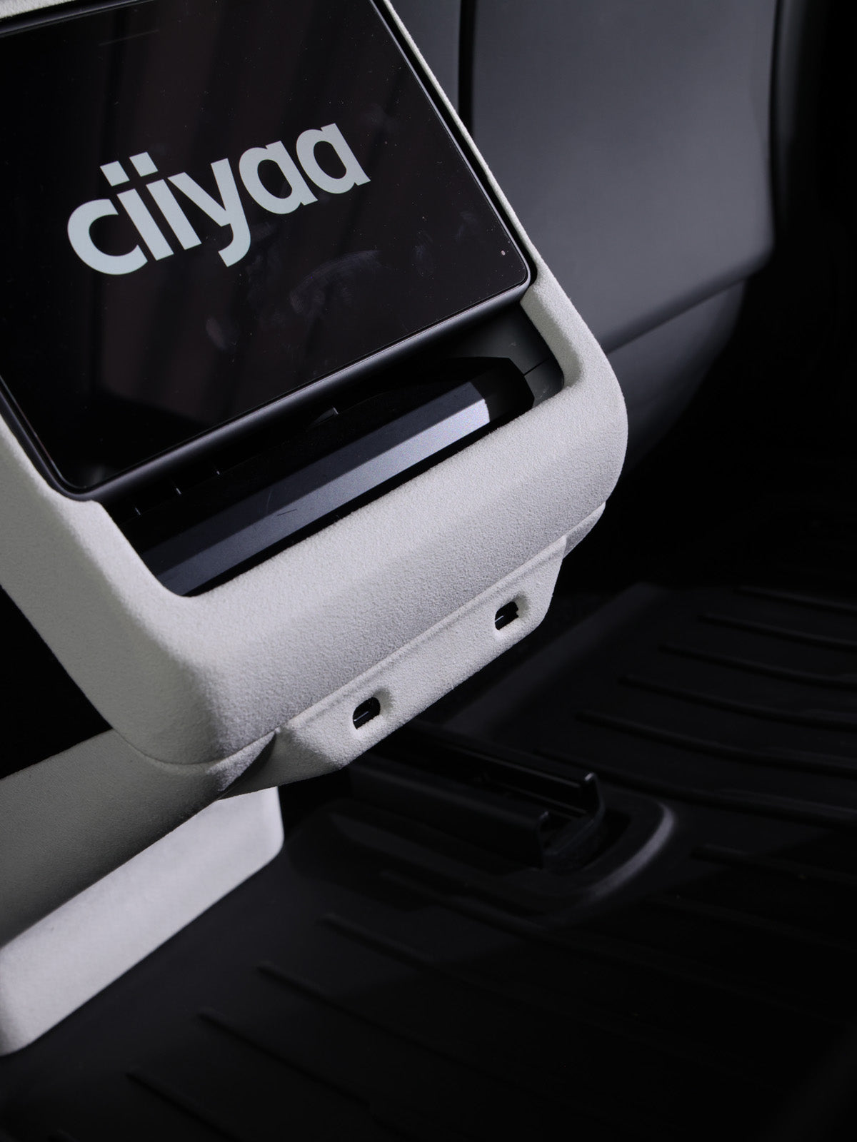 CiyaSuede Rear Center Console Anti-Kick Cover for Tesla Model 3 Highland 24+ / Y Juniper 25+