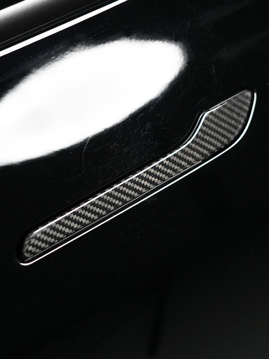 ciiyaa Carbon Fiber Outside Door Handle Sticker for Tesla Model 3 (21-26) / Y (20-26) / YL (25-26)