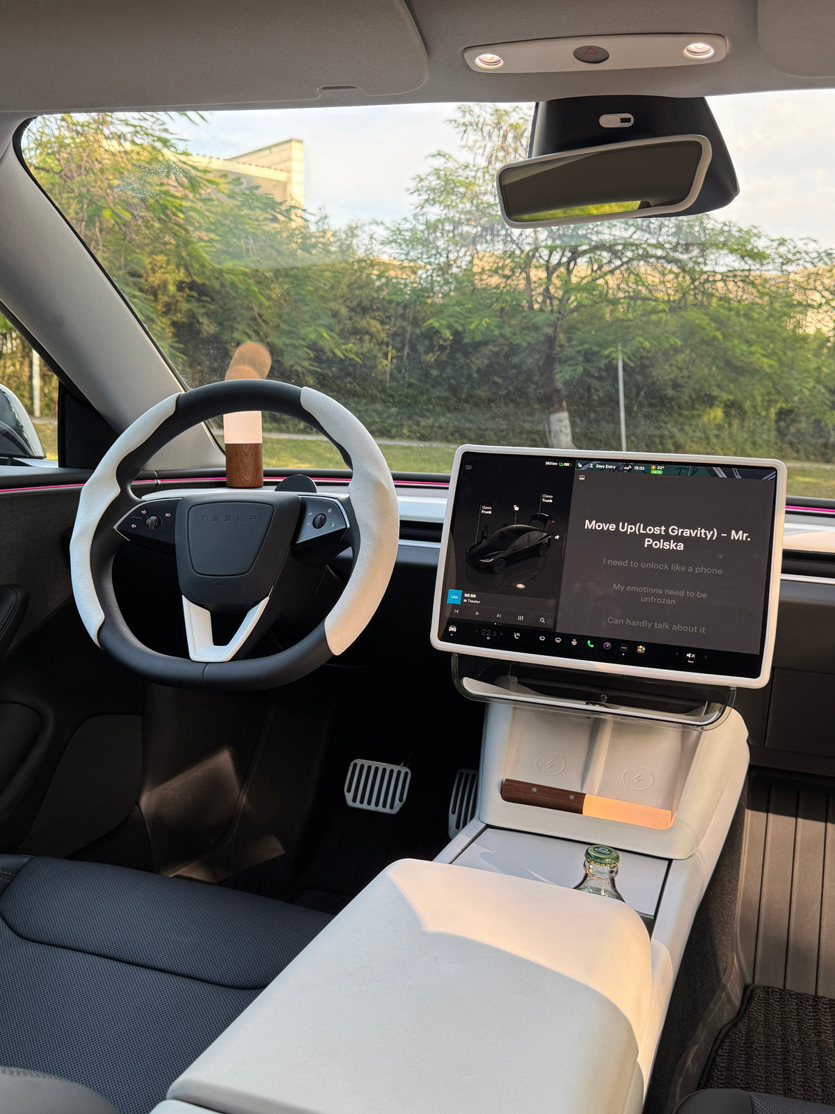 Suede Steering Wheel Cover for Tesla Model 3(18-26) / Y(20-26)