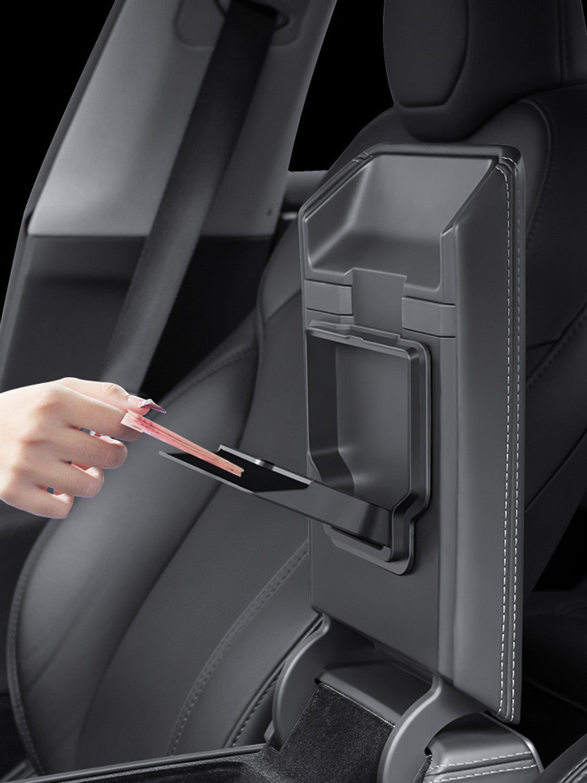 One-Touch Hidden Storage Box for Tesla Model 3(21-26) / Y(20-26)