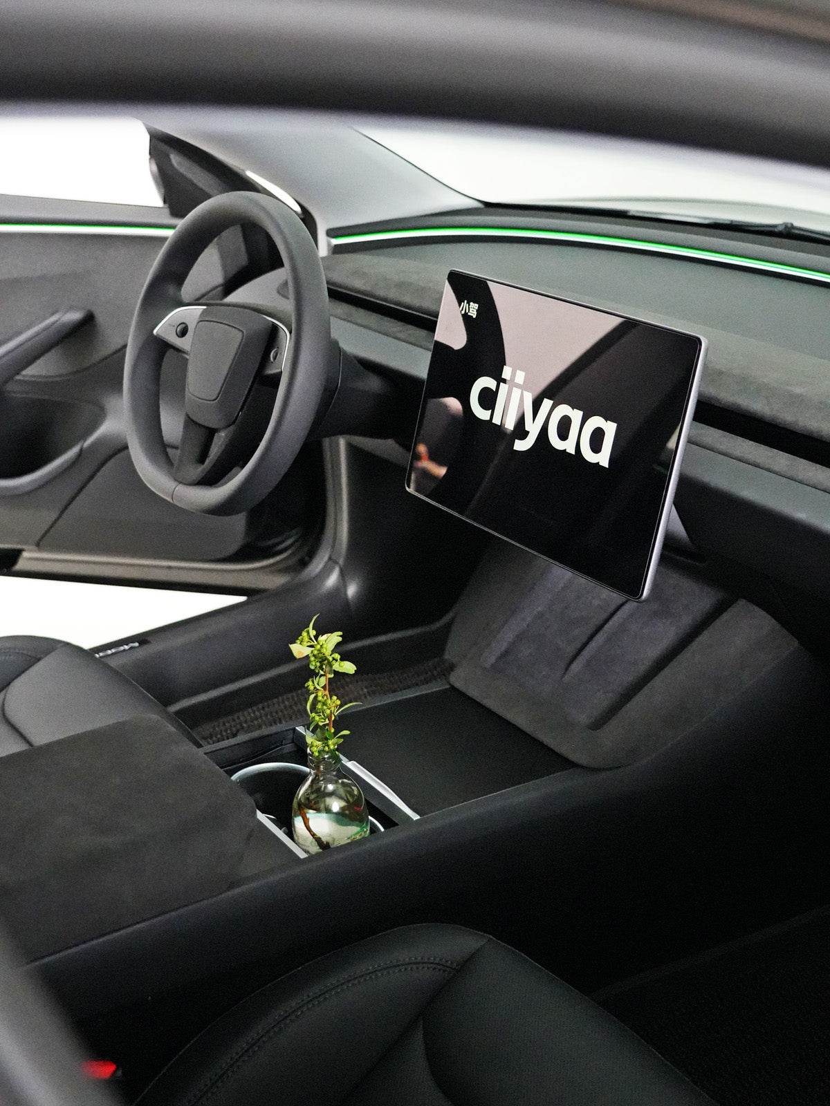 Alcantara Rear Air Outlet Cover Sticker for Tesla Model 3 Highland 24+ / Y Juniper 25+