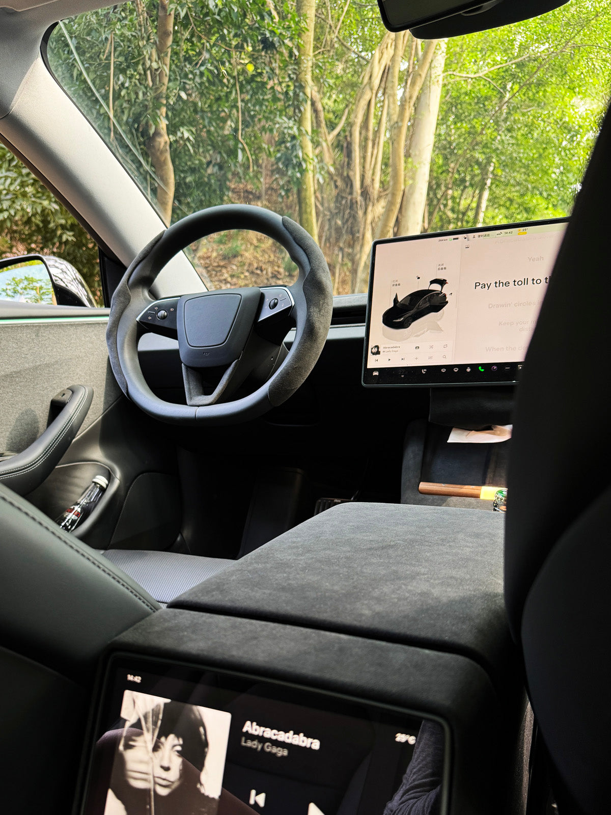 Alcantara Front Door Speaker Trim for Tesla Model 3 Highland 24+ / Y Juniper 25+