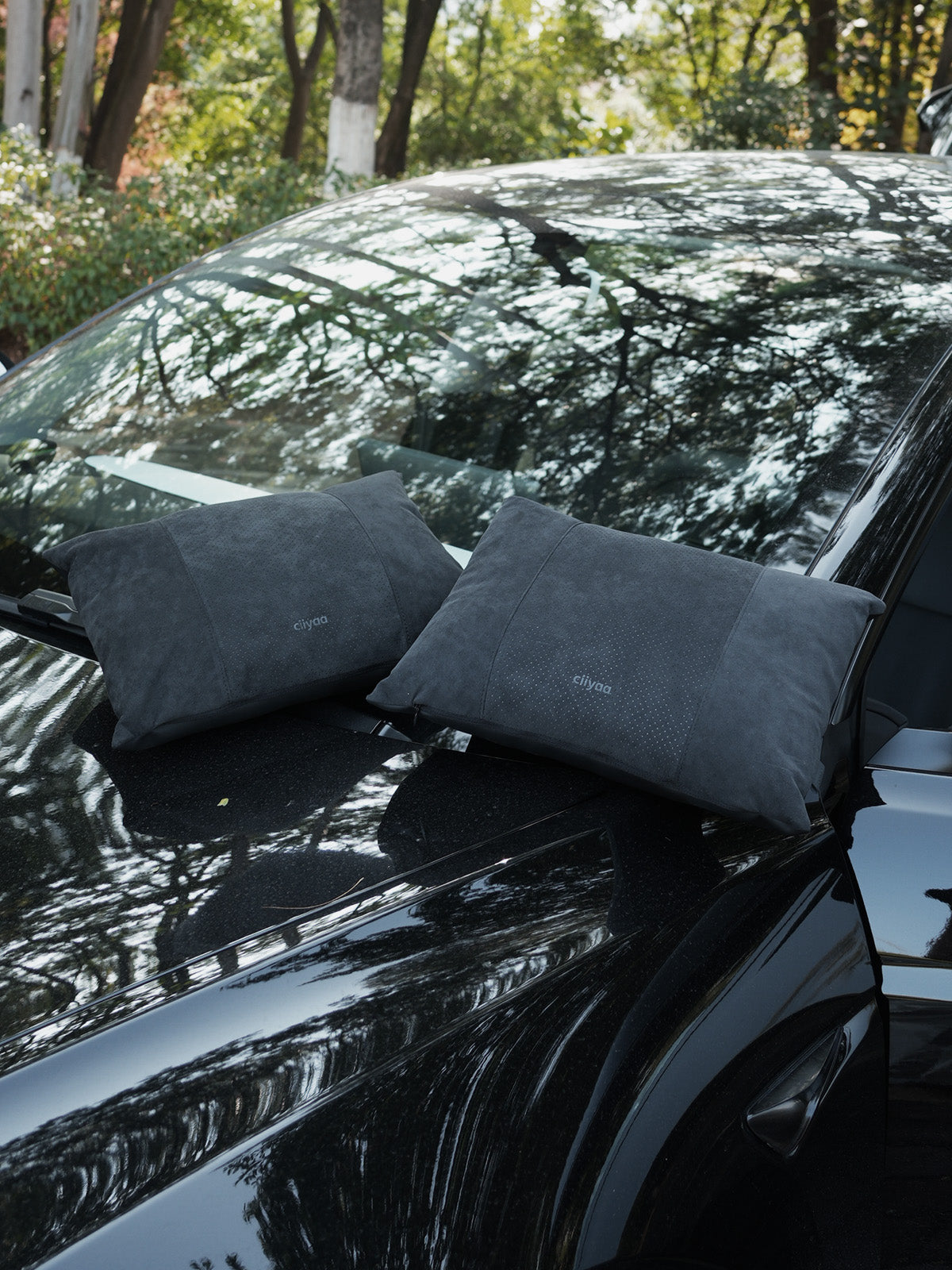 ciiyaa Alcantara Headrest Neck Pillow Lumbar Support