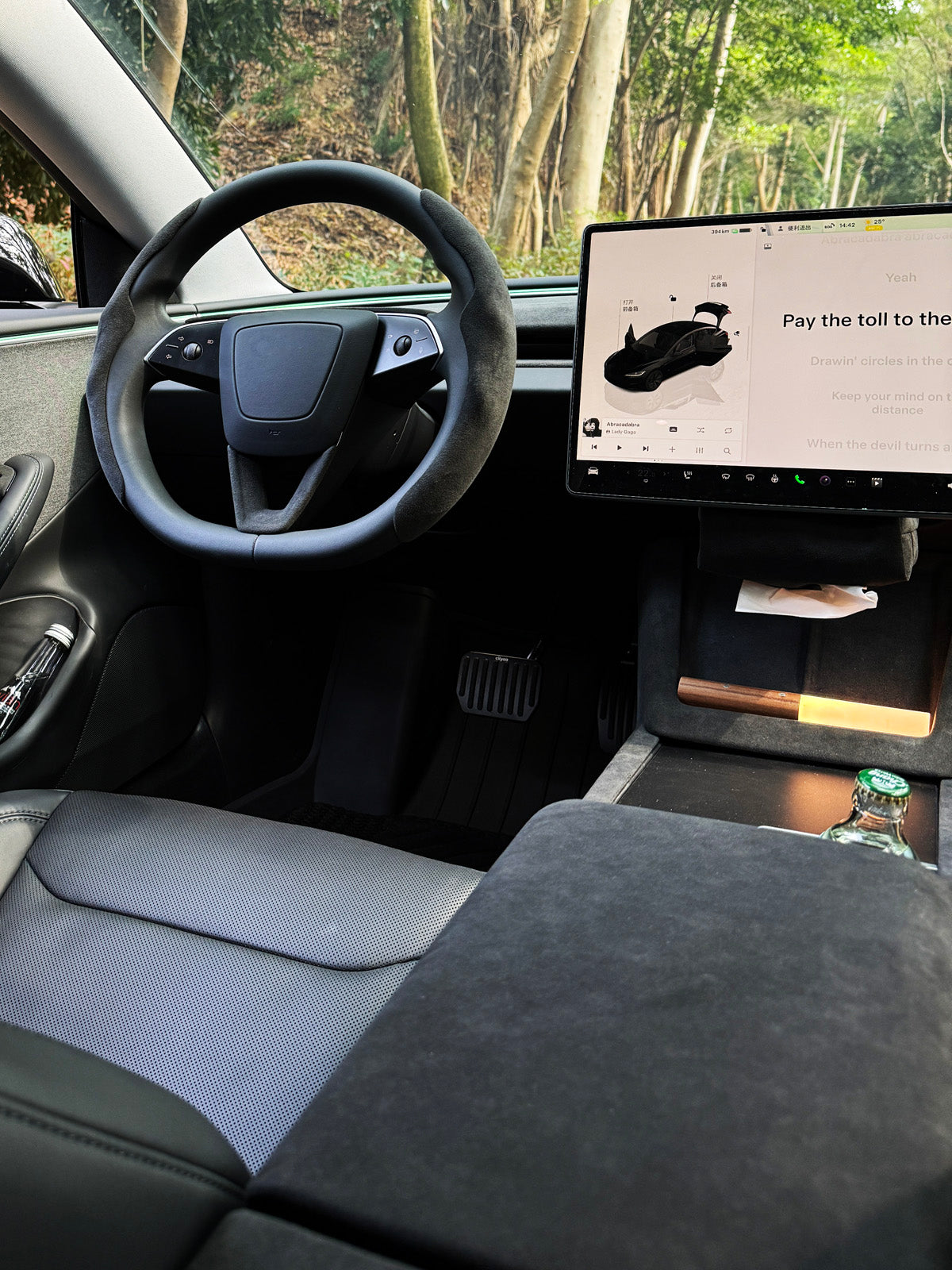 Alcantara Door Button Cover for Tesla Model 3 Highland 24+ / Y Juniper 25+