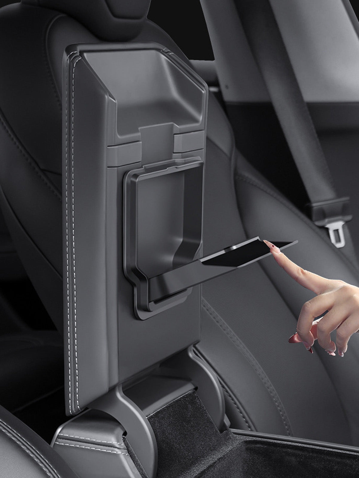 One-Touch Hidden Storage Box for Tesla Model 3(21-26) / Y(20-26)