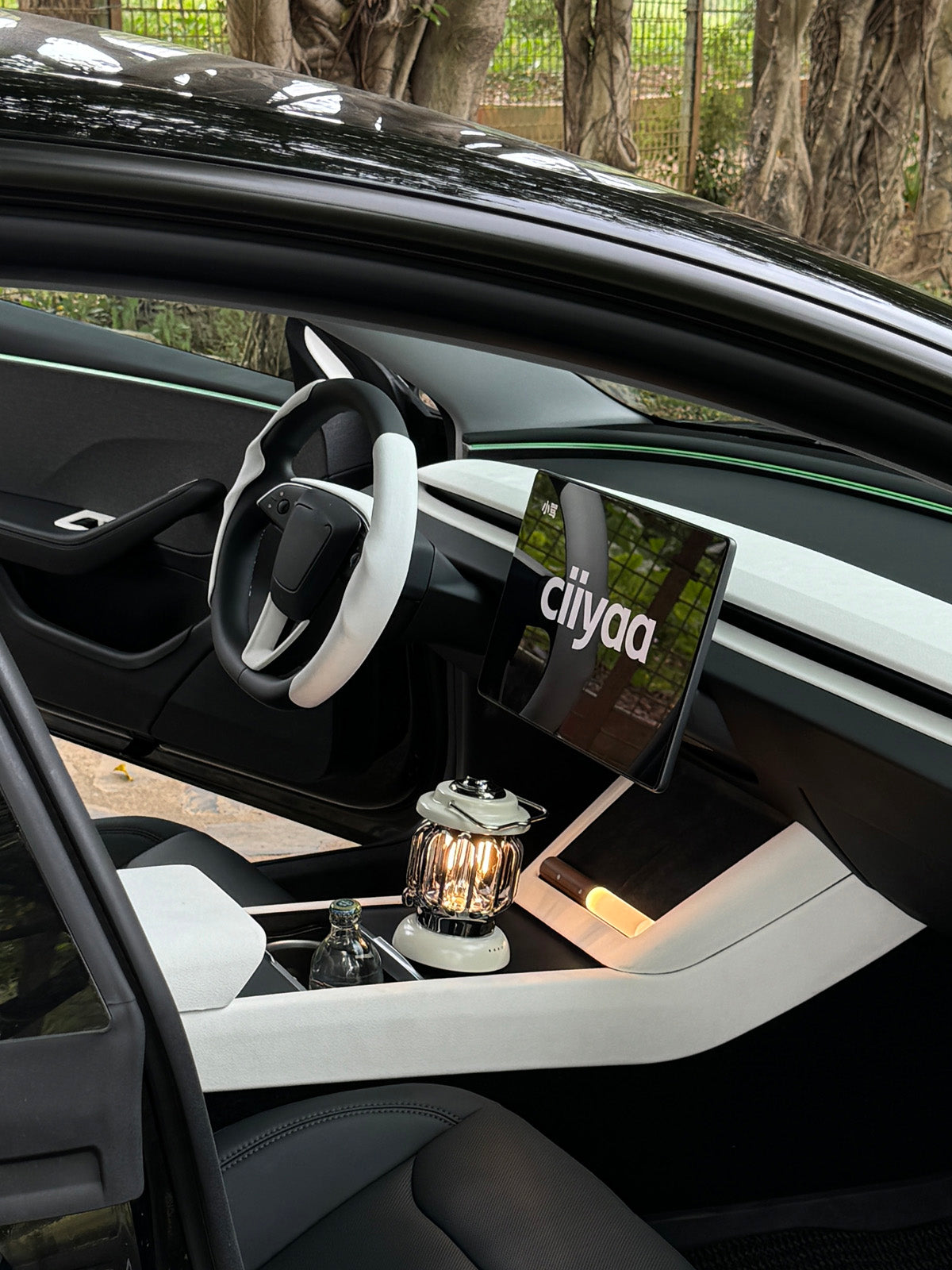 CiyaSuede Door Button Cover for Tesla Model 3 Highland 24+ / Y Juniper 25+