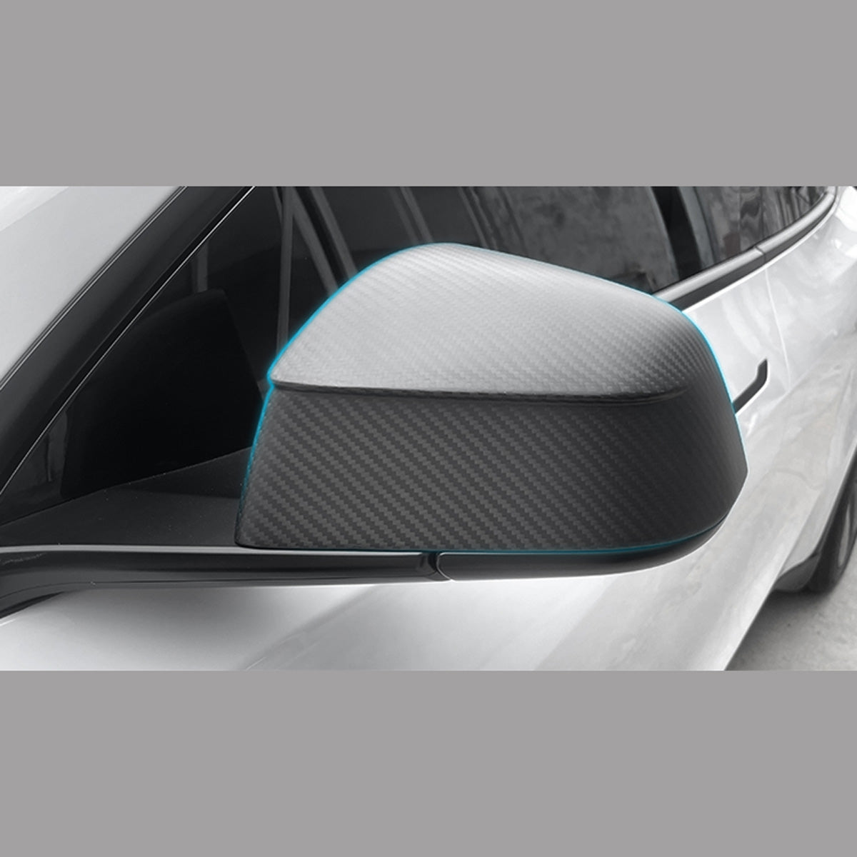 ciiyaa Carbon Fiber Rearview Mirror Cover for Tesla Model Y Juniper 25+