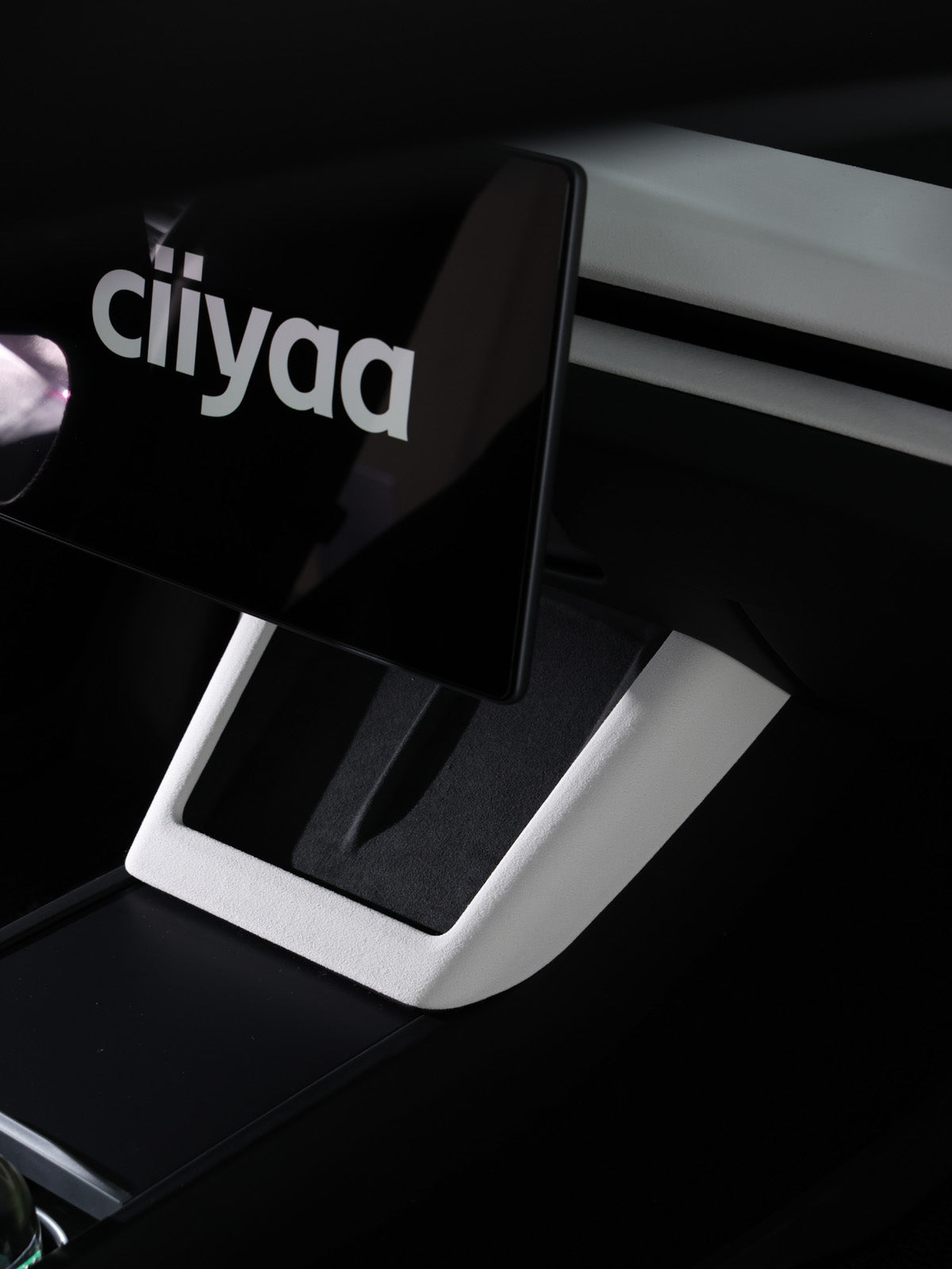 CiyaSuede Wireless Charging Panel Frame for Tesla Model 3 Highland 24+ / Y Juniper 25+