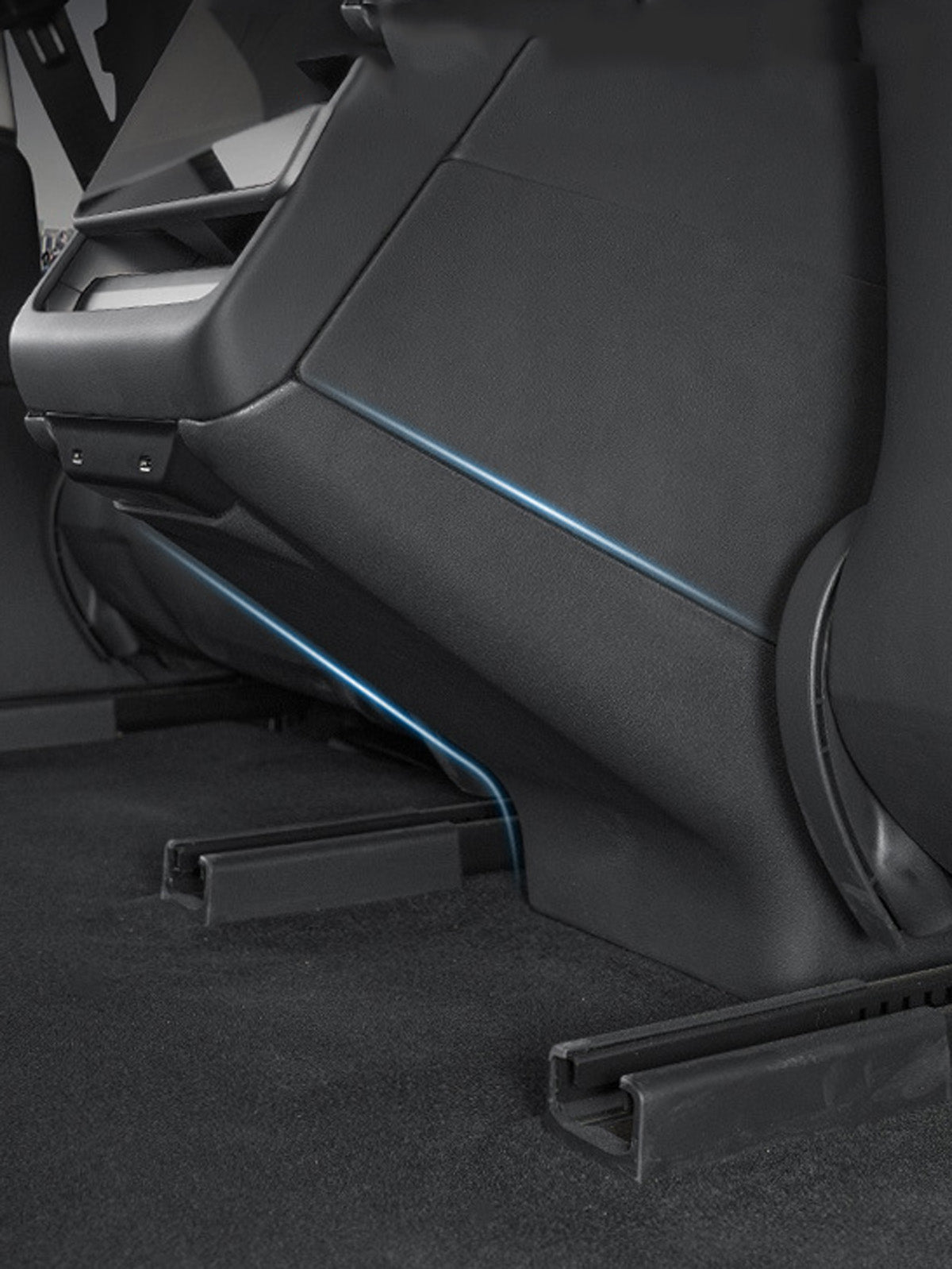 PureDeco Rear Center Console Anti-Kick Cover for Tesla Model 3 Highland 24+ / Y Juniper 25+