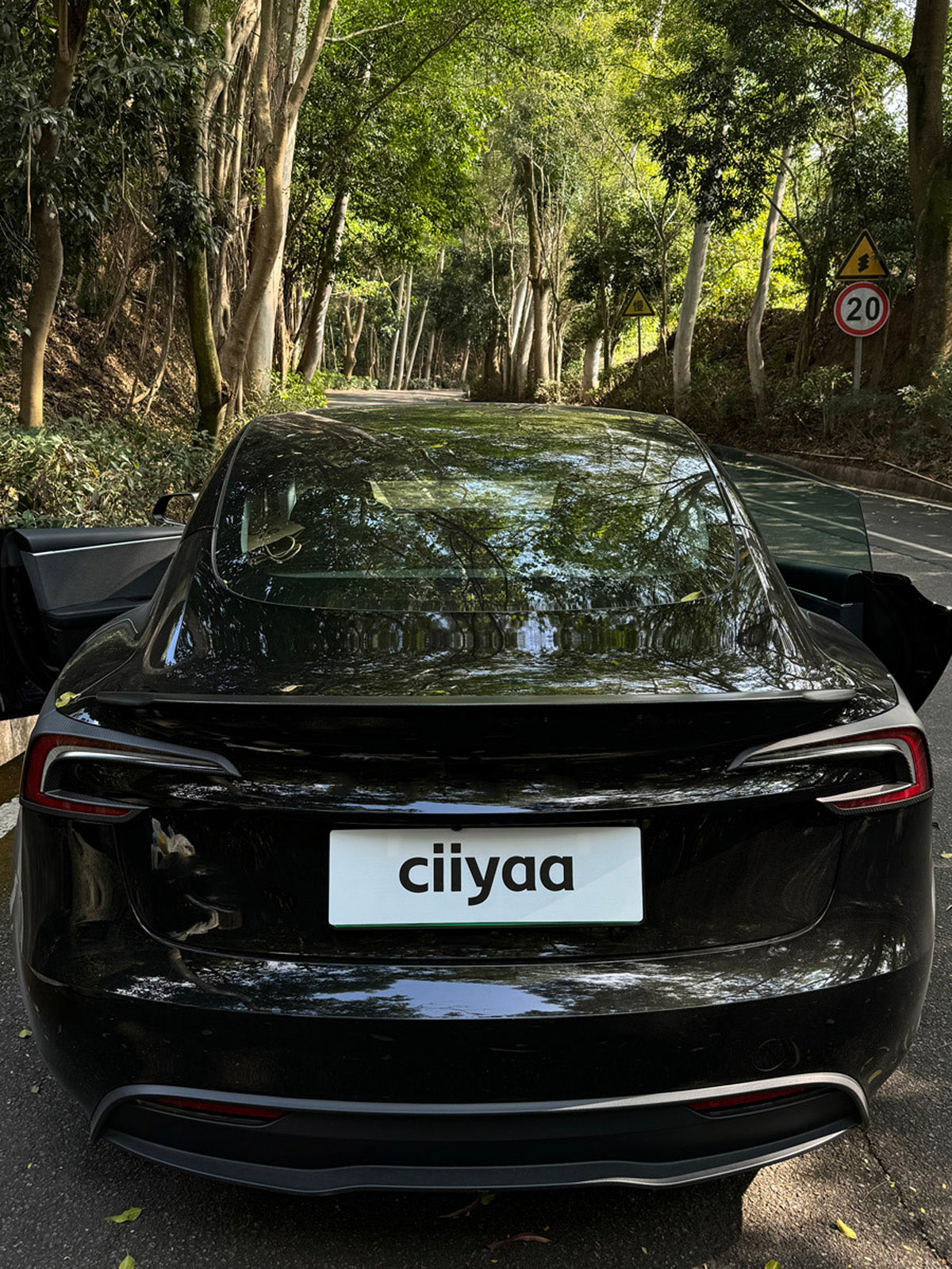 ciiyaa Carbon Fiber Rear Spoiler Performance for Tesla Model 3 Highland 24+