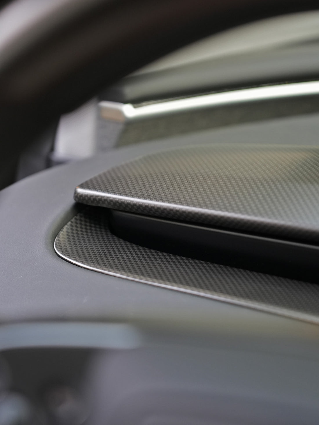 Carbon Fiber Dashboard Vent Trim for Tesla Model 3 Highland 24+ / Y Juniper 25+