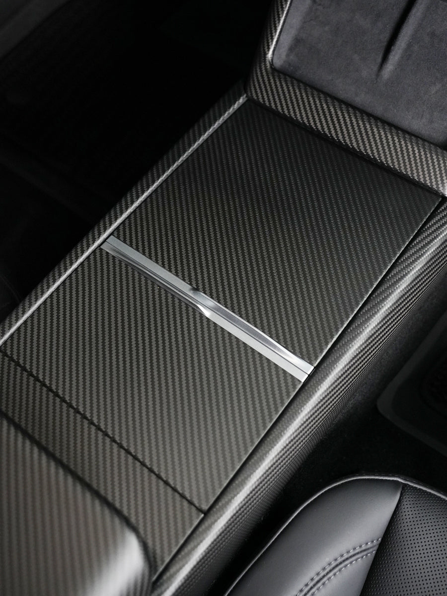 ciiyaa Carbon Fiber Center Console Sticker for Tesla Model 3 (24-26) / Y (25-26) / YL (25-26)