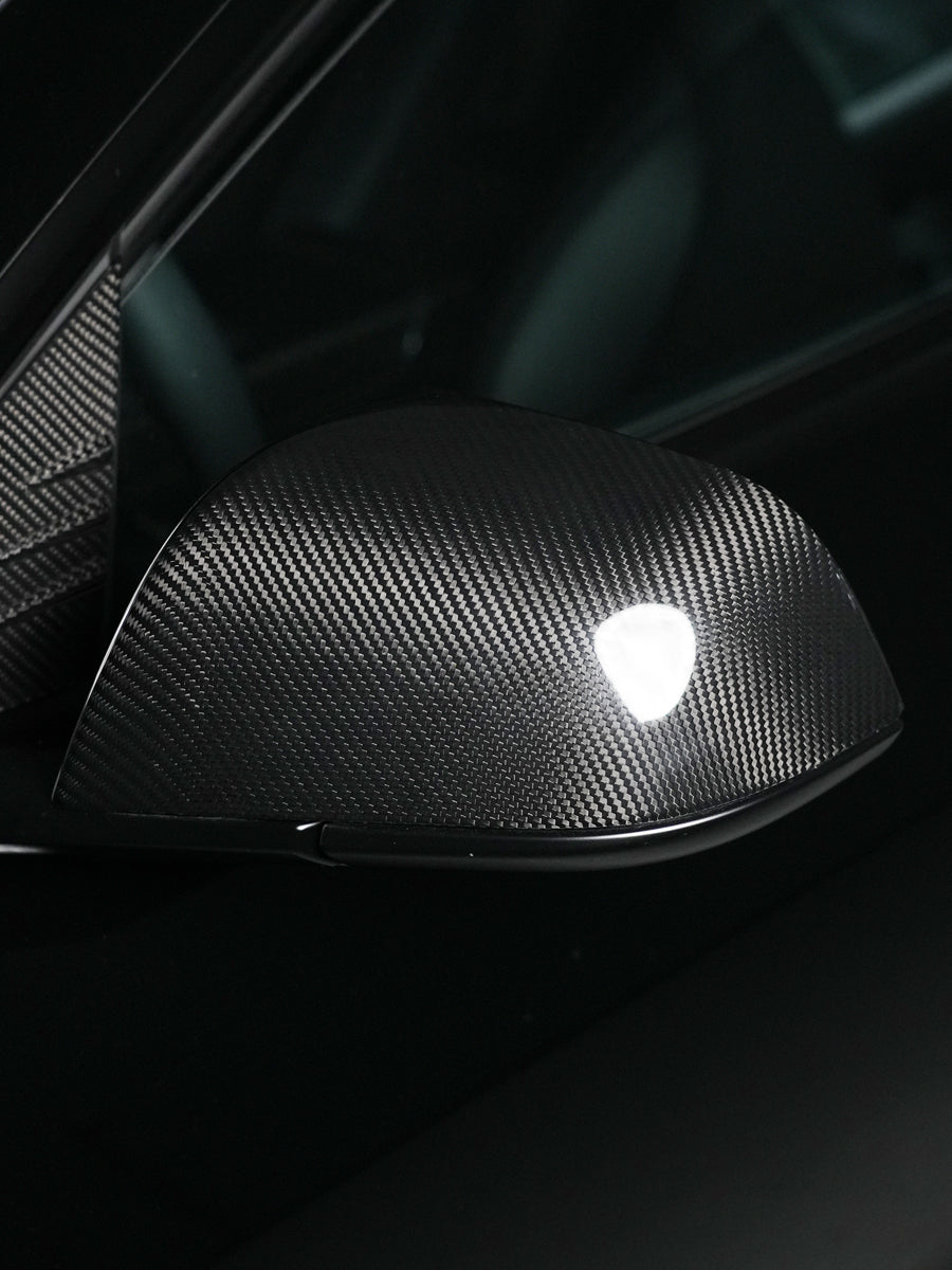 ciiyaa Carbon Fiber Rearview Mirror Cover for Tesla Model 3 Highland 24+