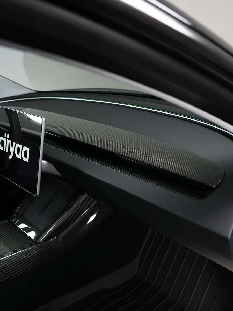 ciiyaa Carbon Fiber Dashboard Trim for Tesla Model 3 (24-26) / Y (25-26) / YL (25-26)