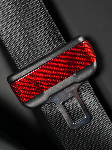 ciiyaa Carbon Fibre Safety Belt Buckle Sticker for Tesla Model 3/Y/S/X/YL