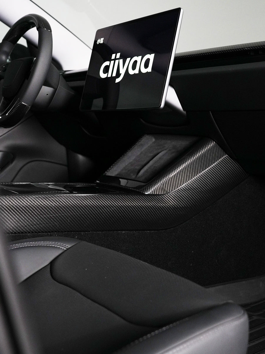 ciiyaa Carbon Fiber Center Control Side Trim for Tesla Model 3 (24-26) / Y (25-26) / YL (25-26)