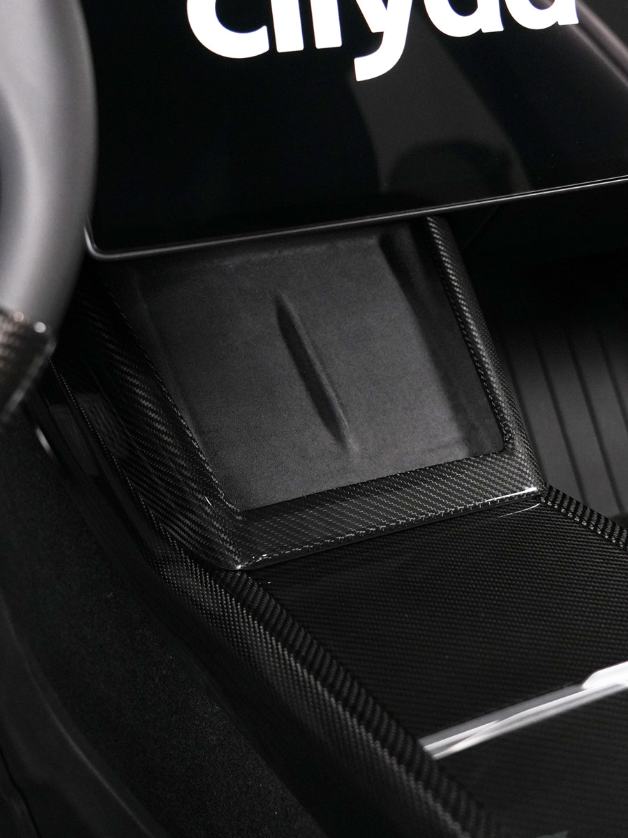 ciiyaa Carbon Fiber Wireless Charging Frame for Tesla Model 3 (24-26) / Y (25-26) / YL (25-26)
