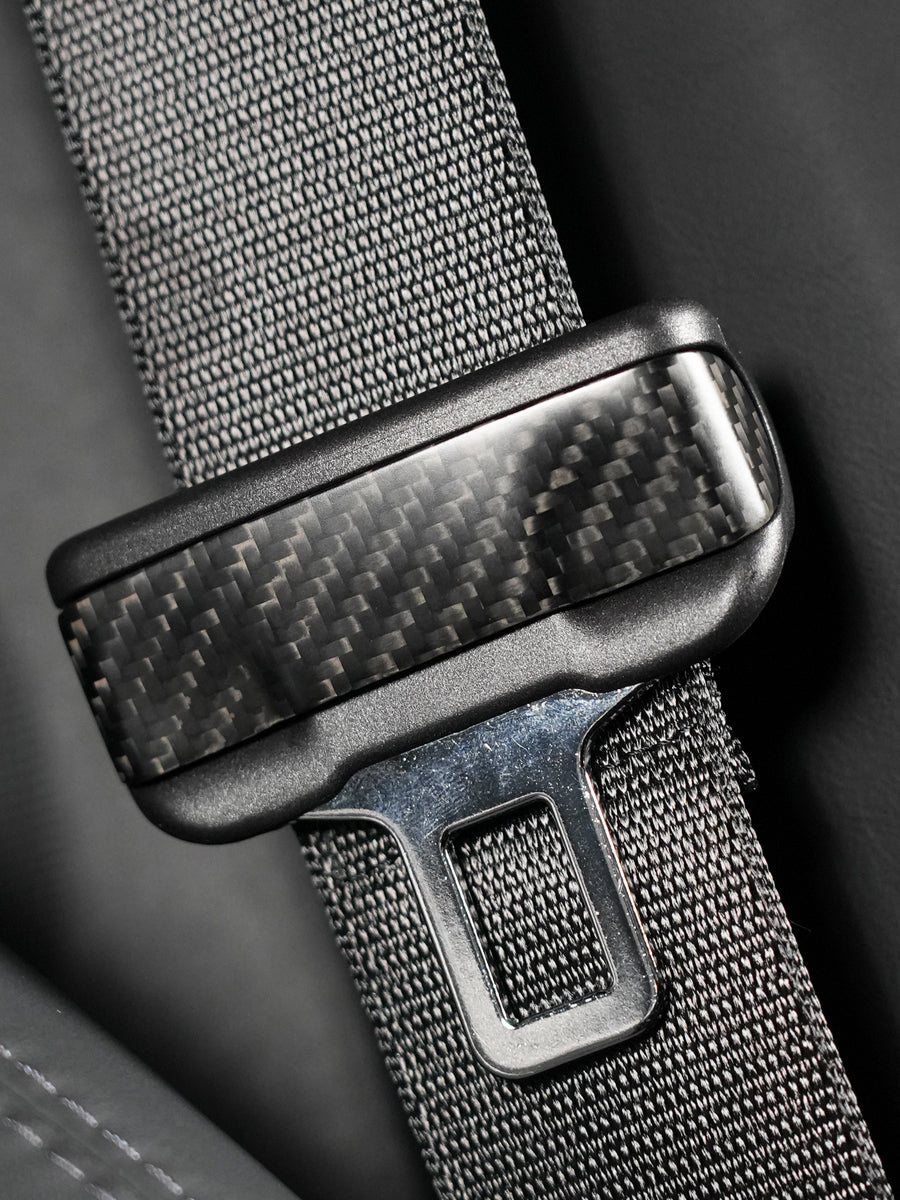 ciiyaa Carbon Fibre Safety Belt Buckle Sticker for Tesla Model 3/Y/S/X/YL