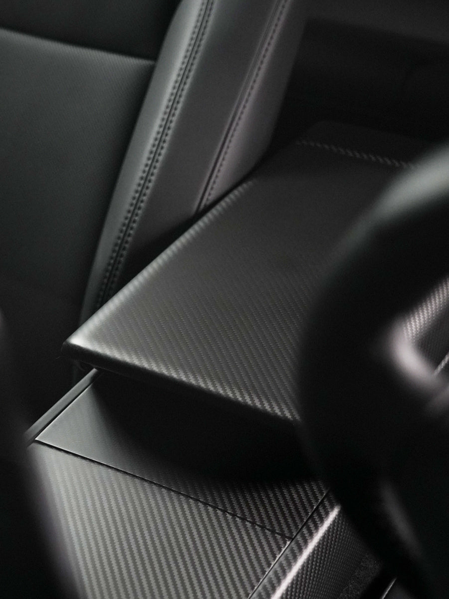 ciiyaa Carbon Fiber Armrest Cover for Tesla Model 3 (24-26) / Y (25-26) / YL (25-26)