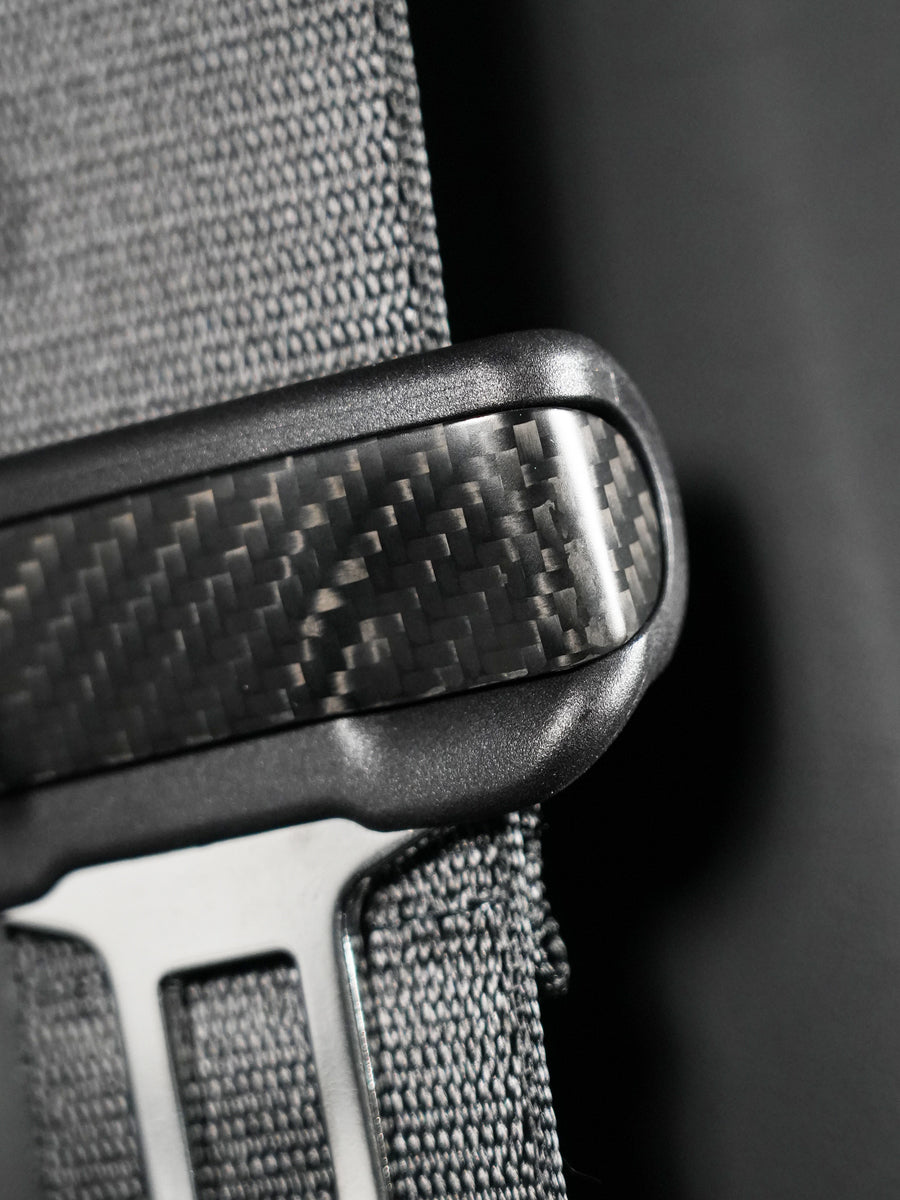 ciiyaa Carbon Fibre Safety Belt Buckle Sticker for Tesla Model 3/Y/S/X/YL