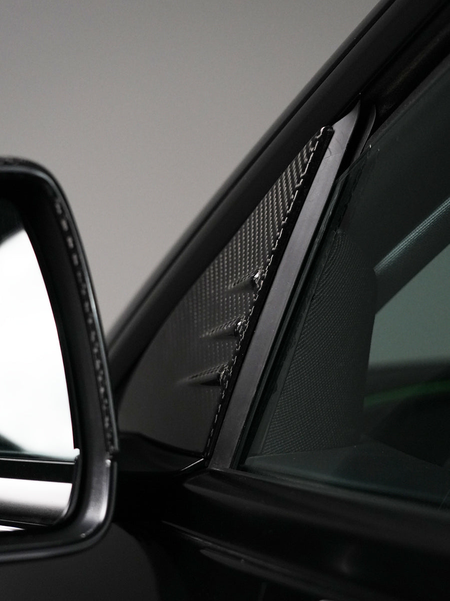 ciiyaa Carbon Fiber A Pillar Window Triangle Cover for Tesla Model 3 (21-26)