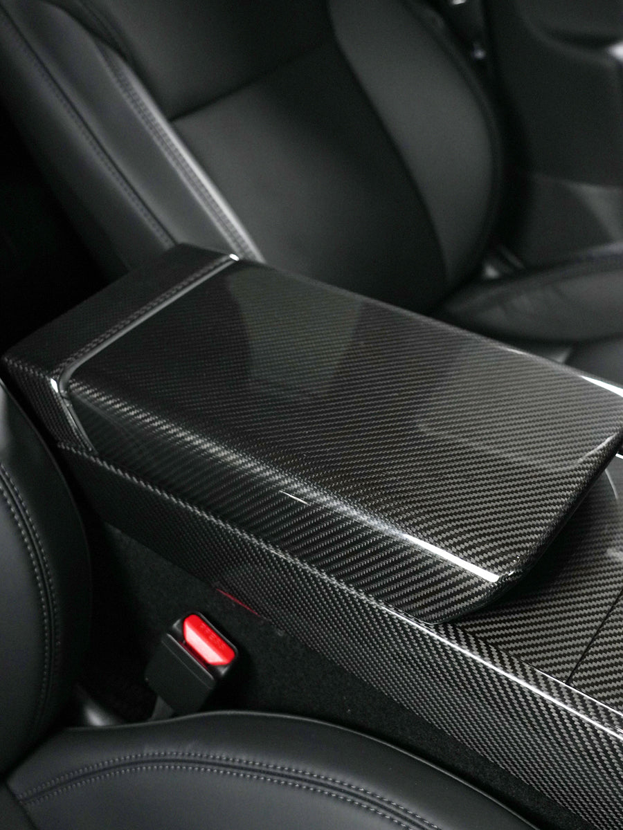 ciiyaa Carbon Fiber Armrest Cover for Tesla Model 3 (24-26) / Y (25-26) / YL (25-26)