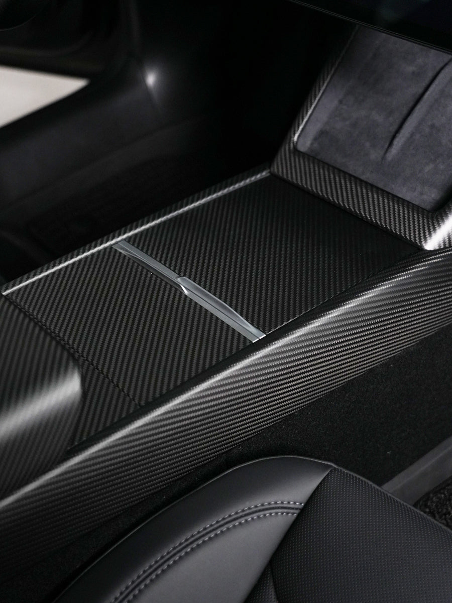 ciiyaa Carbon Fiber Center Console Sticker for Tesla Model 3 (24-26) / Y (25-26) / YL (25-26)
