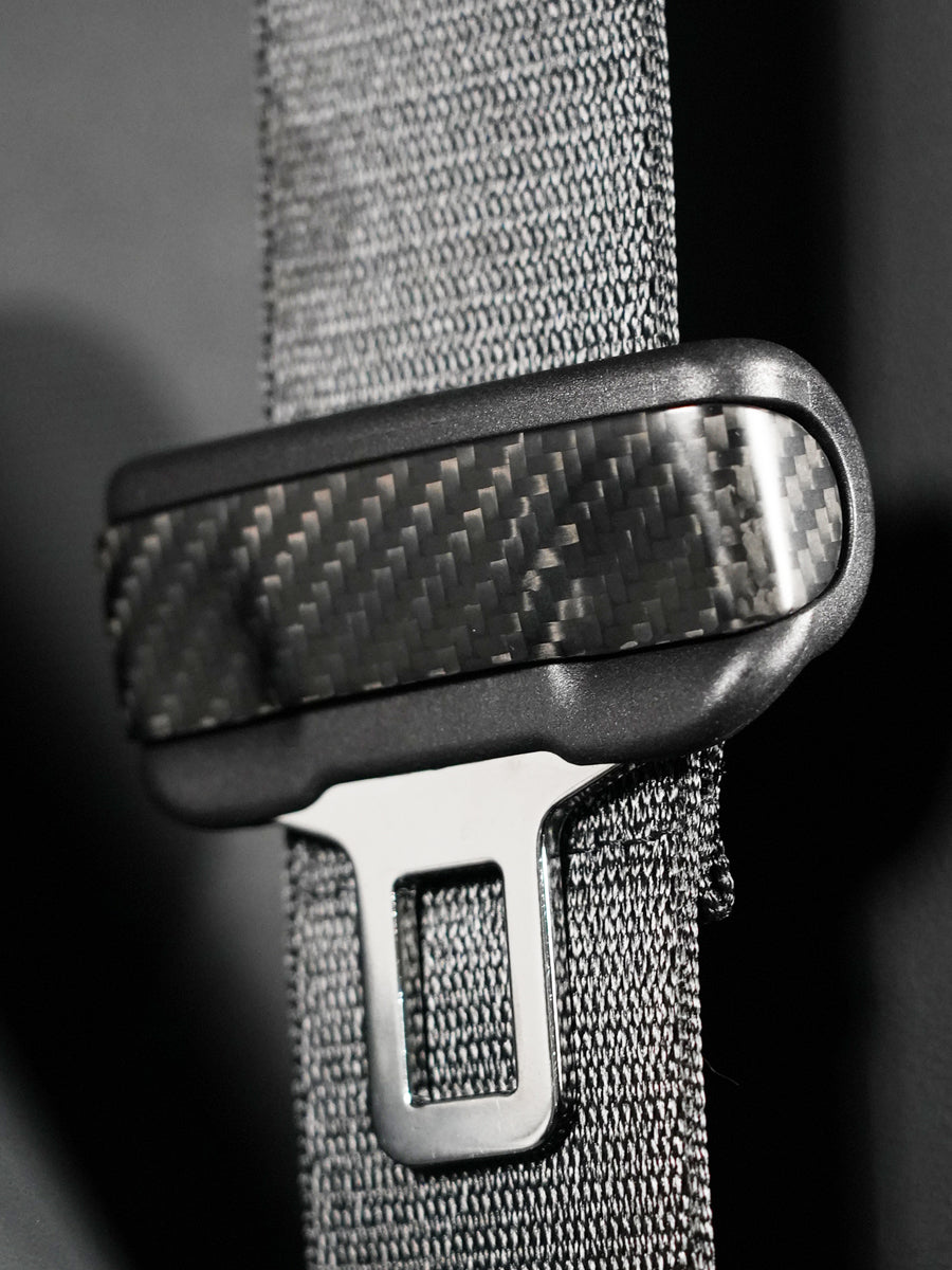 ciiyaa Carbon Fibre Safety Belt Buckle Sticker for Tesla Model 3/Y/S/X/YL